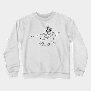 Unicorn in a Canoe Crewneck Sweatshirt